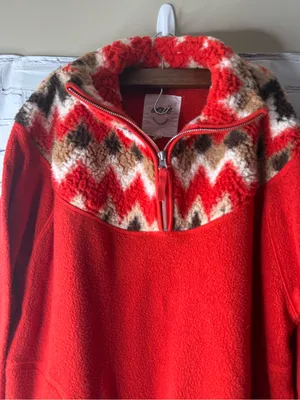 Aerie hometown holiday 1/4 zip fleece sweatshirt thumbnail 6