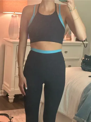 Beyond Yoga Spacedye layered bra & leggings thumbnail 2