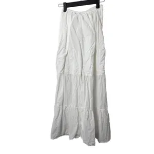 Peixoto Revolve Valentina White Swiss Dot Tiered High Slit Maxi Skirt Small thumbnail 4