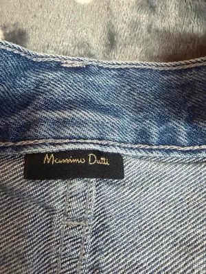 Massimo Dutti High-Rise Straight Leg Women's Jeans in Blue thumbnail 5