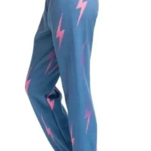 Aviator Nation Blue, Pink, & Purple Bolt Repeat Sweatpants‎ M thumbnail 7