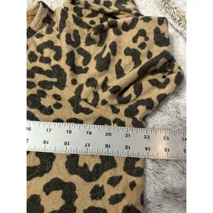 Buffalo David Bitton Cheetah Pullover Sweatshirt TopTan/Black Soft Size Large thumbnail 5