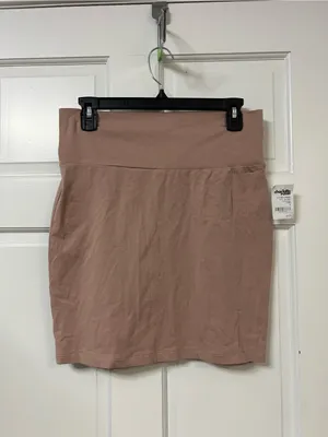 Charlotte Russe Mauve Fold-Over Waist Mini Skirt thumbnail 2