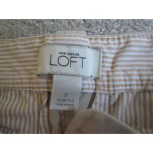 Ann Taylor LOFT Marisa Pants Size 2 Tan Wide Leg Career Casual Trousers thumbnail 7