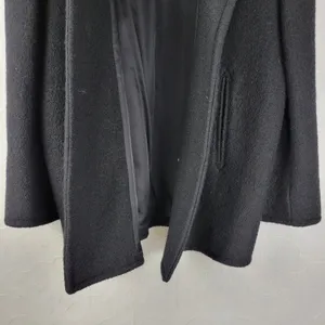 Liz Claiborne Womens Pea Coat 14 Black Wool Double Breasted Outerwear Winter thumbnail 8