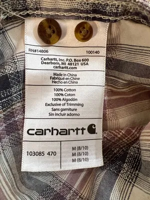 Carhartt Women's Plaid Button-Down Shirt NWOT thumbnail 8