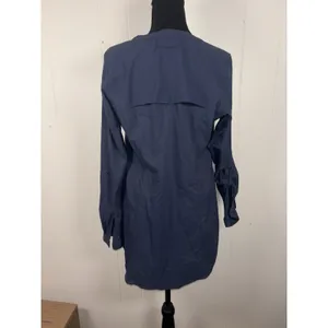 Duluth Trading Armachillo Cooling Tunic Womens Small‎ Navy Henley Popover thumbnail 2