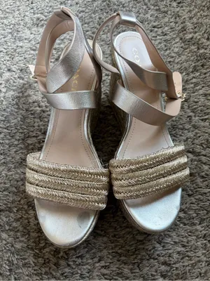 Coach Isabela Leather Wedge Sandals size 10B thumbnail 4