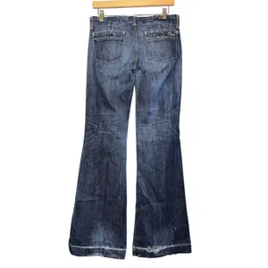Vtg Y2K Citizens Of Humanity Low Rise‎ Wide Leg Jeans Cadet 28 Distressed USA thumbnail 5