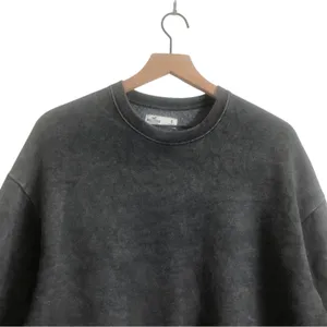 Hollister Dark Heather Gray Crew Neck Long Sleeve Fleece Pullover Sweater Small thumbnail 4