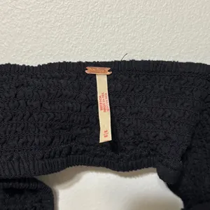 Free People Cross of Sunlight Mini Dress Black Medium thumbnail 3