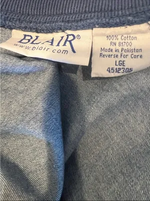 Vintage Blair Denim Baseball Jacket Women's L Blue Long Sleeve *see Photos thumbnail 7