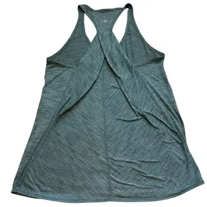 Lululemon Essential Racerback Workout Tank Top Heathered Teal Green Womens Small thumbnail 2