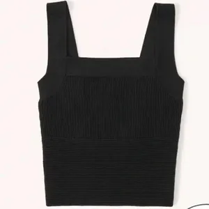 Abercrombie & Fitch Ribbed Square Neck Tank Size XS Knit Sweater Black thumbnail 1