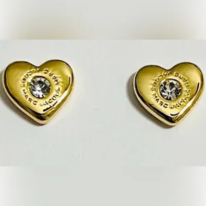 $120 Retail: NWT Marc Jacobs Heart Stud Earrings and Necklace Set thumbnail 5