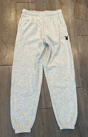 PLAYBOY Light Gray Joggers thumbnail 1