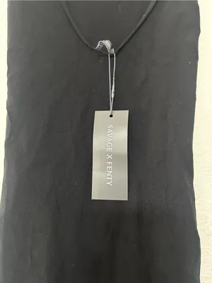 Savage X Fenty Black Sleeveless Ribbed Maxi Dress thumbnail 3