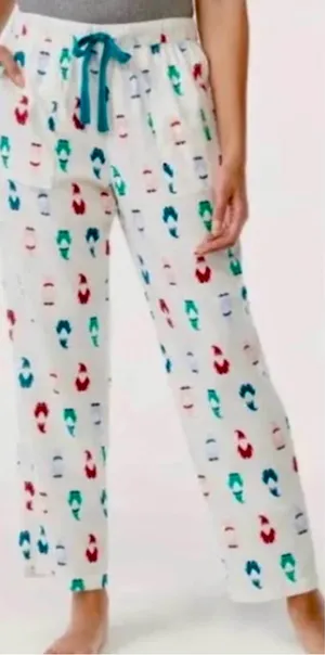 NWOT Joyspun Holiday Gnome Print Brushed Flannel Pajama Longe Pants – Small thumbnail 1