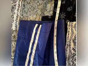 ASICS Retro Tear Away Nylon Pants Royal Blue with White Side Stripes Small thumbnail 6