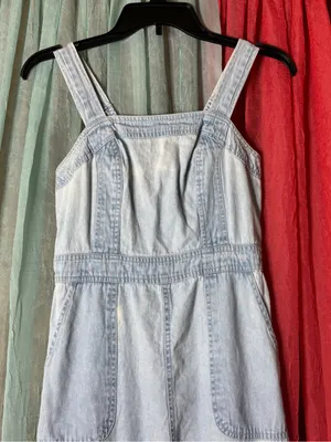 Japna Light Wash Denim Jumpsuit thumbnail 2