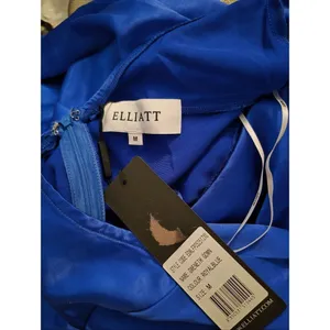 NWT Elliatt Blue Satin Halter Neck Maxi Dress Size M thumbnail 12