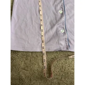 New Rare Roller Rabbit Monkey Embroidered Polo PJ Pajama Shorts Shirt Lavender M thumbnail 16