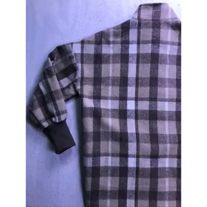 Steve Madden Shacket Jacket Women XS Brown Plaid Wool Blend Oversized Coat thumbnail 10