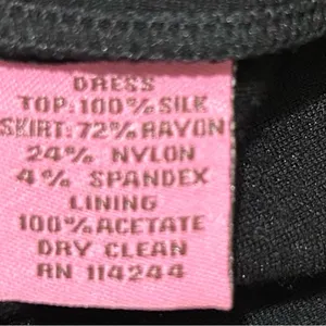 Eliza J New York Purple 100% Silk and Black Midi Dress Size 12 thumbnail 5