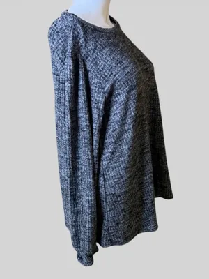 Relaxed Heather Charcoal Pullover Sweatshirt Gray Size L thumbnail 3