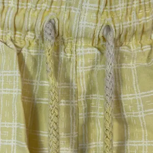 Fresh Produce Yellow Plaid Cotton Shorts Elastic Drawstring Adult L‎ Made in USA thumbnail 3