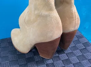 Carlos Santana tall tan suede boots with heels thumbnail 5