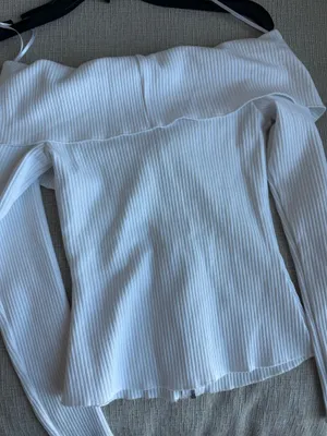 Zara Ribbed White Zip-Up Top thumbnail 4