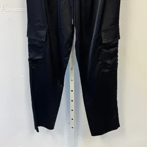 WAYF Harbour Cargo Jogger Pants‎ Black Satin Small High Waist Lightweight thumbnail 5