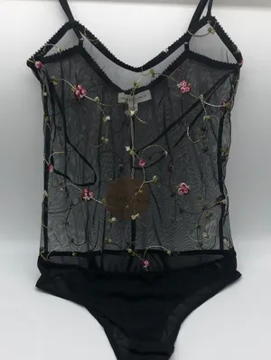 Honey Punch Sheer Floral Bodysuit thumbnail 1