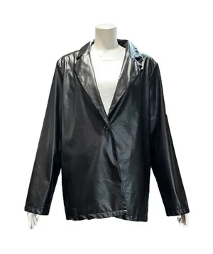 SheIn Black Faux Leather Jacket Women's Large thumbnail 1