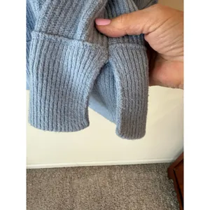 Aerie Ribbed Knit Oversized Pullover Sweater Blue Women's Size XL Boho Normcore thumbnail 5