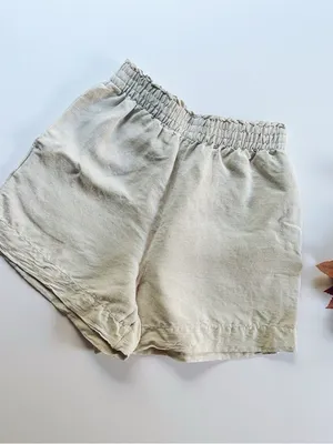 NEW H&M Linen Blend Pull On Shorts Light Beige thumbnail 2