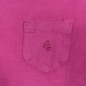 Lauren Ralph Lauren Shirt Womens‎ XL Magenta Pink Pocket Tee Casual 100% Cotton thumbnail 3