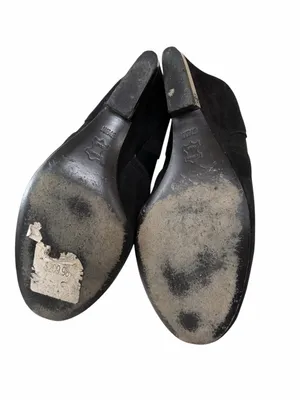 Tory Burch 'Brenda' Wedge Black Suede Bootie Size 8.5 thumbnail 4