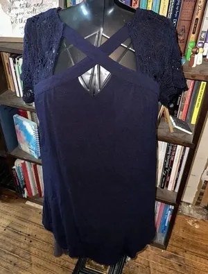 Papermoon Stitchfix lace crossover front L mini dress thumbnail 1