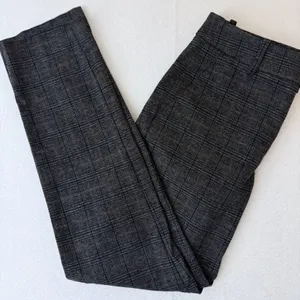 Zara Woman Gray Brown Plaid Glen Check Slim Fit Dress‎ Pants Size 2 thumbnail 14