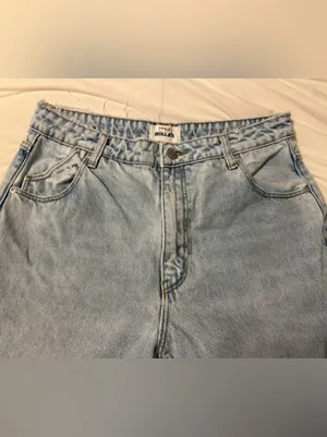 Rollas Original High Rise Straight Jeans - Distressed - Size Aussie 14 (US 10) thumbnail 5
