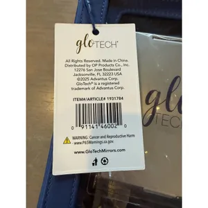 Glo Tech Cosmetic Set 2 Bags + Mirror Gr8 Mah Jongg Tile Bag Blue NEW Fast Ship thumbnail 6