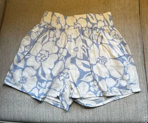 Billabong High Waist Floral Blue Shorts thumbnail 1