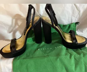 Jessica Rich Noir Black Platform Heels with dust bag size 37. thumbnail 10