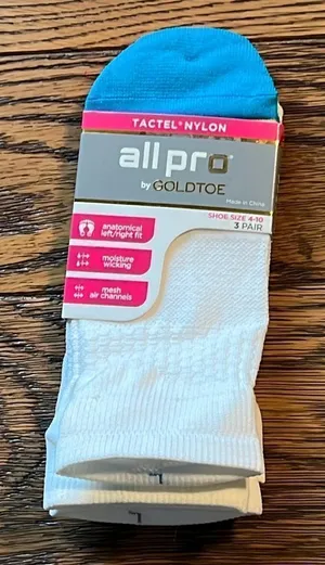 All Pro by Gold Toe No Show Socks 3 pair D14‎ White thumbnail 1