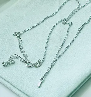Anthropologie Sterling Silver initial I necklace thumbnail 1