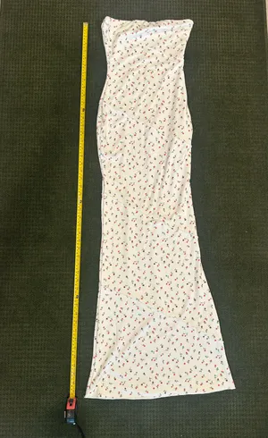 Princess Polly Long White Floral Tube Dress thumbnail 2