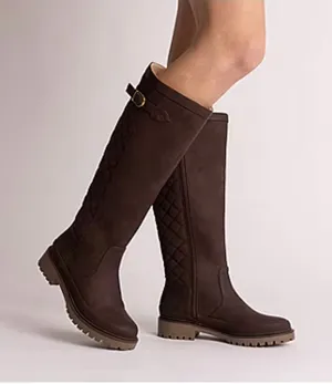 Zemmie Journee Collection Women's Tall Quilted Shaft Brown Riding Boots Size 6.5 thumbnail 1