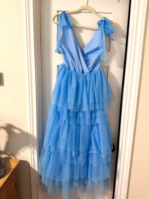Just Be Red Dress Boutique Blue Tulle Dress thumbnail 3